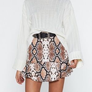 Nasty Gal Flip It Snake Skirt